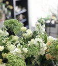 White and green flower arrangement